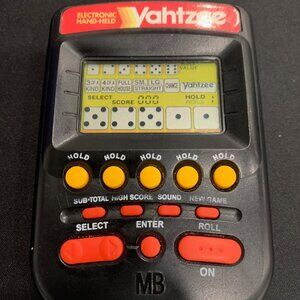 1995 Milton Bradley (MB) Yahtzee Electronic Hand Held Game - Tested Working